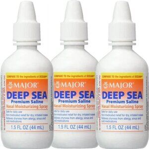 Lot of 3 Deep Sea Saline Nasal Moisturizing Spray, 1.5 Ounce